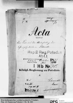Bau und Unterhaltung der Gerichtsgebäude in Schwedt