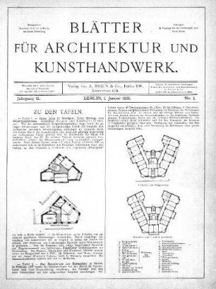 No. 1, 1. Januar 1889