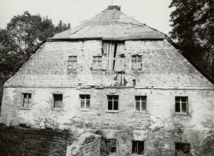 Schlettau, Schloss, Nebengebäude, Giebelseite