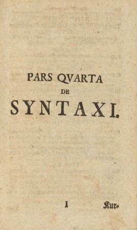 Pars Qvarta De Syntaxi