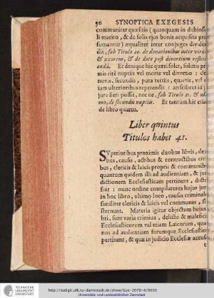 Liber quintus Titulos habet 41.