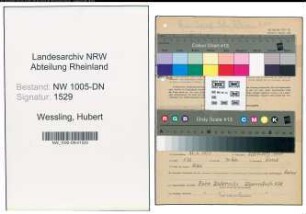 Entnazifizierung Hubert Wessling , geb. 22.02.1874 (Schuhfabrikant)