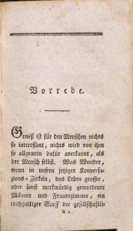 Charakterzüge und interessante Szenen aus dem Leben denkwürdiger Personen der gegenwärtigen und verflossenen Zeiten, 1