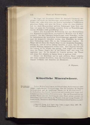 Künstliche Mineralwässer