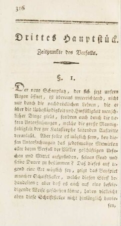 Drittes Hauptstück. Zeitpunkte des Verfalls