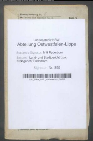 Erblasser: Henneken, Ferdinand; Erblasser: Henneken, Gertrud, geb. Sonna: