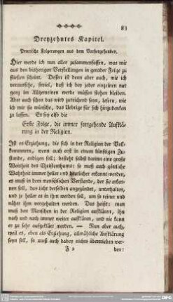 Dreyzehntes Kapitel. Practische Folgerungen aus dem Vorhergehenden
