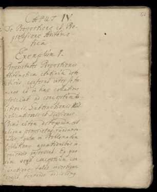 Cap. 4: De Proportione et Progressione Arithmetica