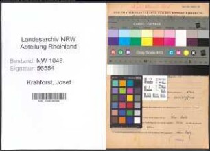Entnazifizierung Josef Krahforst , geb. 28.08.1892 (Landwirt)