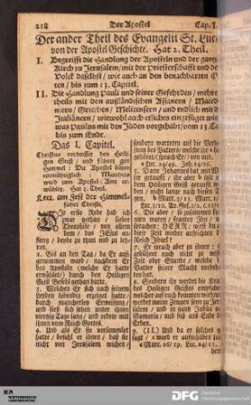 Der ander Theil des Evangelii St. Lucä/ von der Apostel Geschichte.