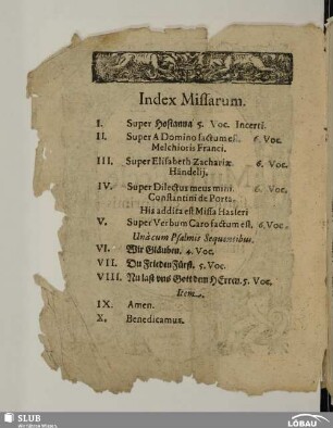 Index missarum.