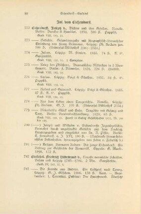 Jos. von Eichendorff (Nr. 772 - 781)