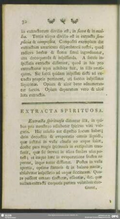 Extracta Spirituosa