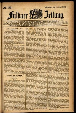 Ausgabe vom Mittwoch, den 19. Juli 1882.