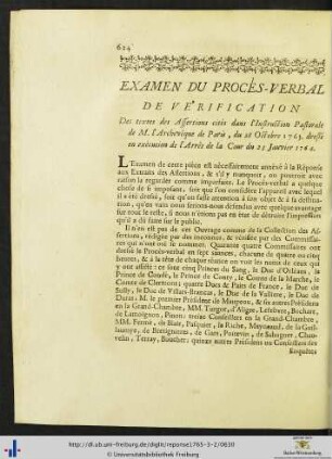 Examen Du Procés-Verbal De Vérification