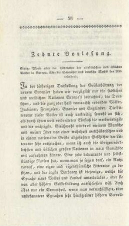 Zehnte Vorlesung