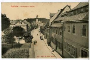 Waldheim. Obermarkt mit Rathaus