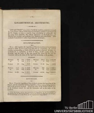 Logarithmical Arithmetic