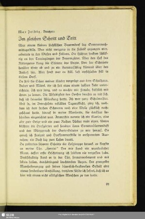 Um gleichen Schritt und Tritt