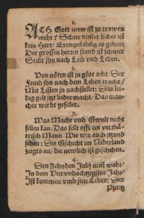 ACH Gott wem ist zutrawen || mehr? Schier nimer sicher ist || kein Herr/