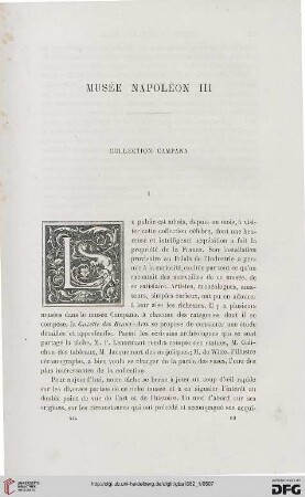 12: Musée Napoléon III, collection Campana, [1]