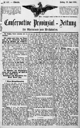 Conservative Provinzial-Zeitung für Rheinland und Westphalen