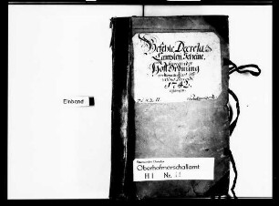 Befehle, Dekrete, Notifikationen und Kanzleischeine zu den Standeserhöhungen