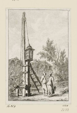 Laternenpfahl, Blatt 9 der Folge "Soirées de Rome"