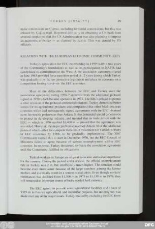 Relations With The European Economic Community (EEC)