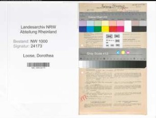 Entnazifizierung Dorothea Loose, geb. 13.02.1921 (Kaufm.Angest.)
