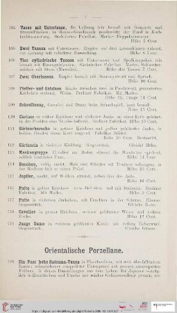 Orientalische Porzellane (Nr. 120 - 137)