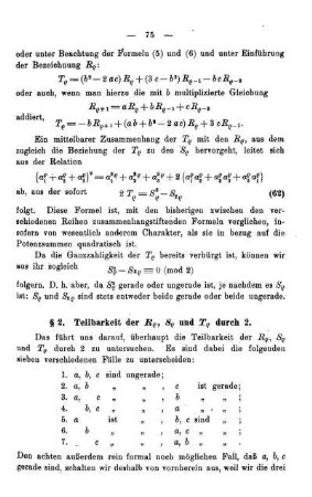 § 2. Teilbarkeit der R...,S... und T... durch 2.