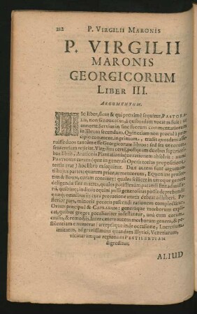 ... Georgicorum Liber III.