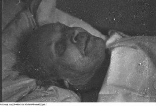 Dresden. Martin Andersen-Nexö. Beisetzung bzw. Aufbahrung, Totenmaske, 1954 & Martin Andersen-Nexö, Totenmaske, Aufbahrung und Beisetzungszeremonie (Überführung nach Dänemark), 1954