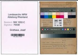 Entnazifizierung Josef Grothaus, geb. 01.04.1912 (Vertreter)
