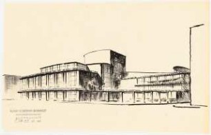 Deutsche Oper, Berlin-Charlottenburg: Perspektivische Ansicht Straßenfront