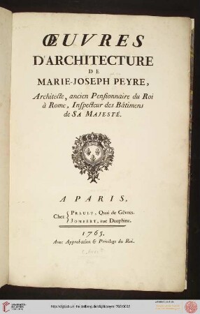 Oeuvres d'architecture de Marie-Joseph Peyre