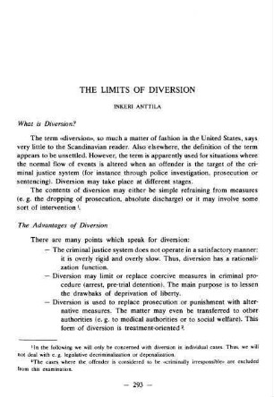 293-294, The limits of diversion