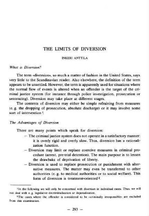293-294, The limits of diversion