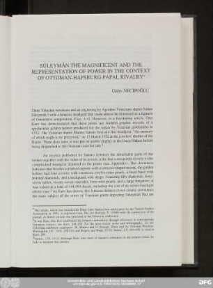 Süleymân The Magnificent And The Representation Of Power In The Context Of Ottoman-Hapsburg-Papal Rivalry Gülru Necıpoğlu