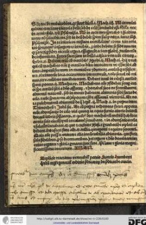 Explicit tractatus venerabilis patris fratris Humberti quendam magistri generalis ordinis Predicatorum de predicatione crucis.