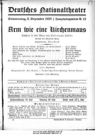 Arm wie eine Kirchenmaus