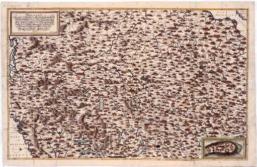 New Inventirte Land Carte, Eines theil des Königreichs Franckreichs und darinn gelegenen Vornemsten Stätt und Vestungen : Samt deßen Conquesten, Lothring. Franche Conte, Elsas, Pfaltz am Rhein, Mosel-Strohm und in NiderLand: Wie auch des angrenzende Saphoyen, Piemont, Schweitz, Schwartzwald, Würtemberg, Pfaltz am Rhein, und Wetterau, und angelegnen Ländern
