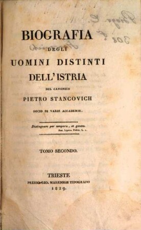 Biografia degli uomini distinti dell'Istria. 2
