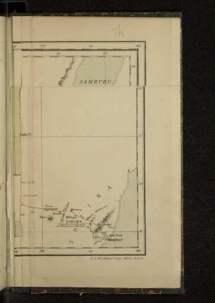 Karte der Ostafrikanischen Entdeckungsreise von Mombas zum Kenia und Victoria-Njansa von Joseph Thomson.