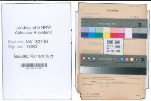 Entnazifizierung Richard Kurt Bauditz , geb. 26.06.1908 (Angestellter)