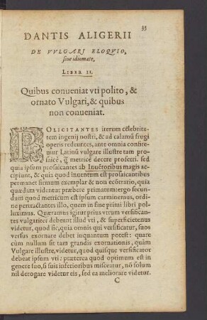 Quibus conveniat uti polito, & ornato Vulgari, & quibus non conveniat.