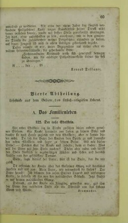 Vierte Abtheilung. Lesestücke aus dem Gebiete des sittlich-religiösen Lebens