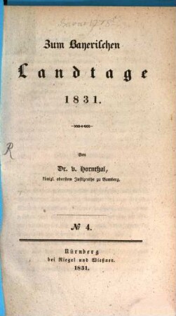 Zum Bayerischen Landtage 1831, 4