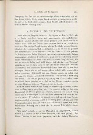 2. Äschylus Und Die Epigonen
